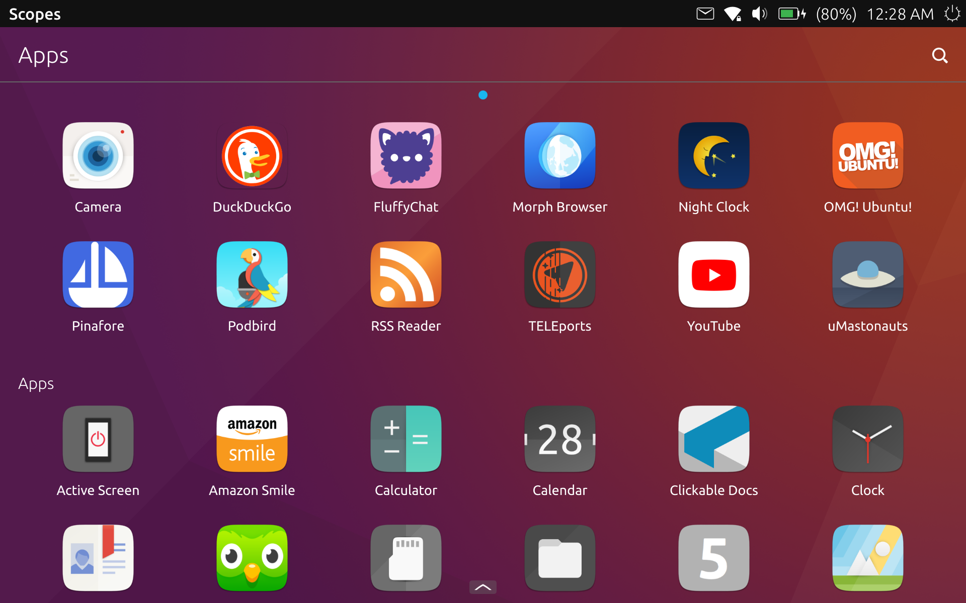 Scopes (home screen)